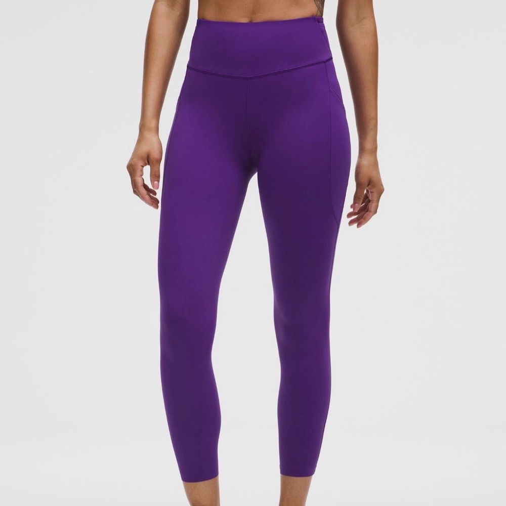EUC- Fast and Free High Rise Tight 25”- Lululemon- College Purple- Size 12